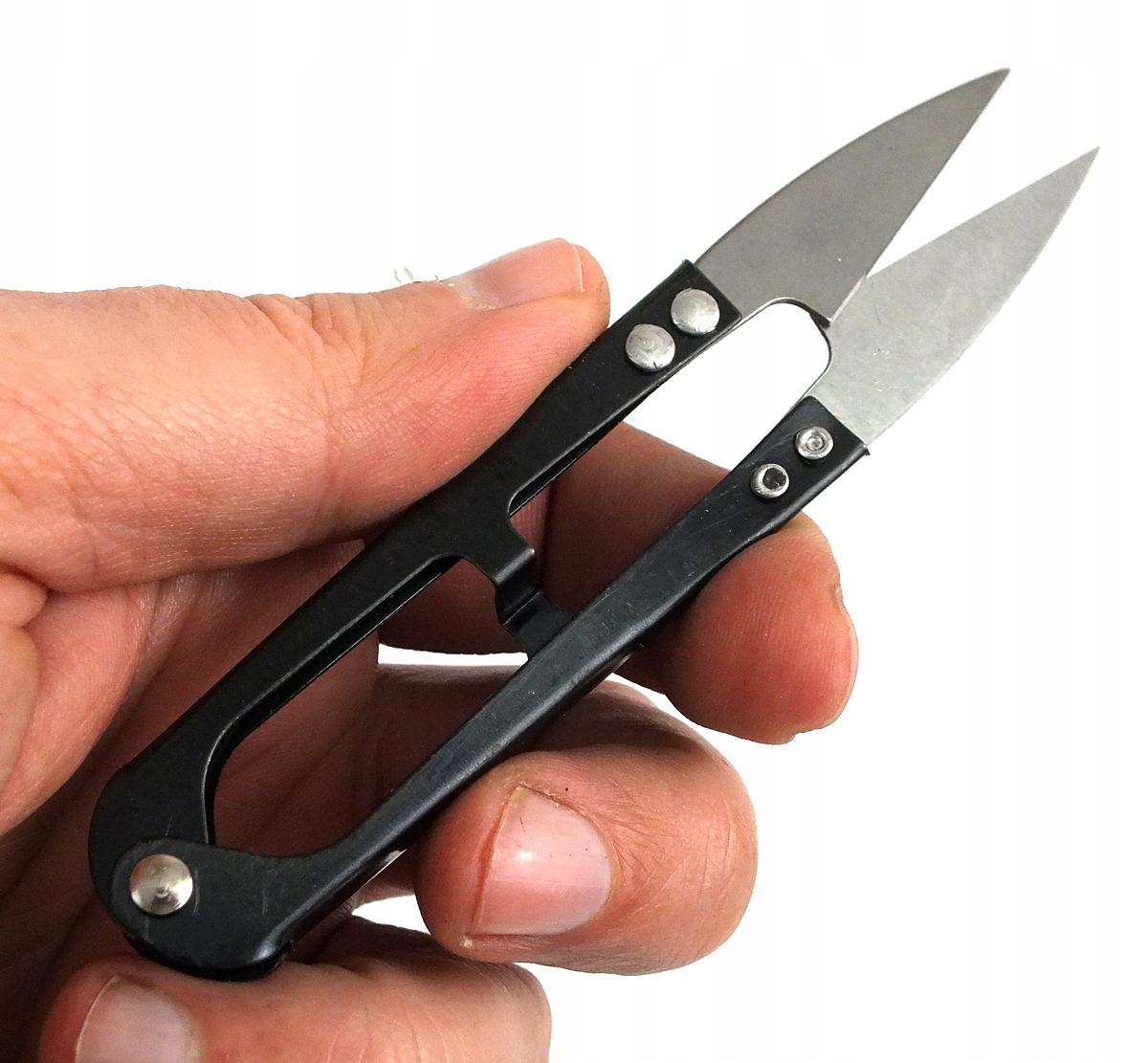 OSTRE NOŻYCZKI WĘDKARSKIE DO ŻYŁKI I PLECIONKI STALOWE Czarne