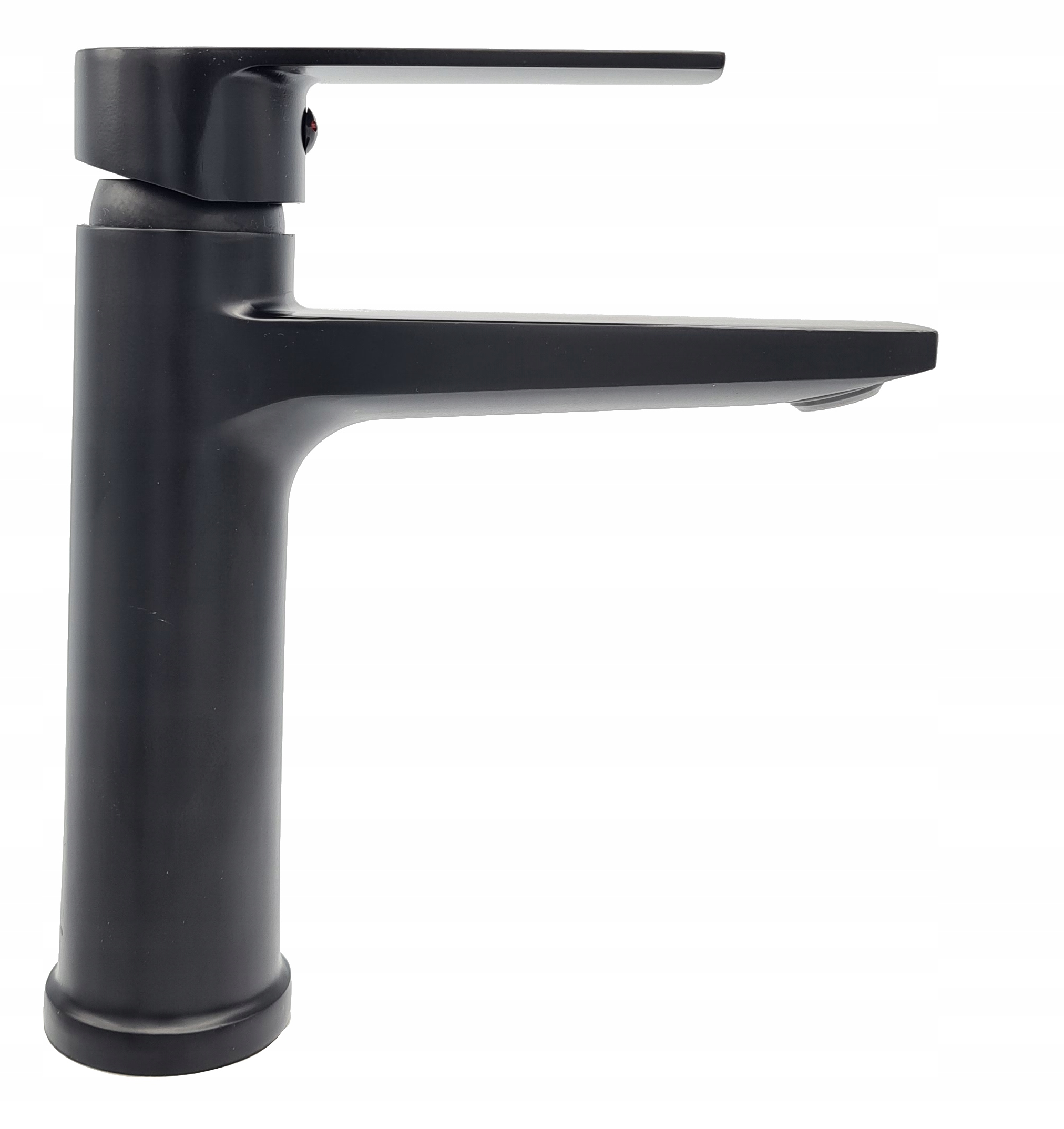 Bateria Umywalkowa Stojąca Czarna Mat Cubic Loft Komplet Z Wężykami Tania