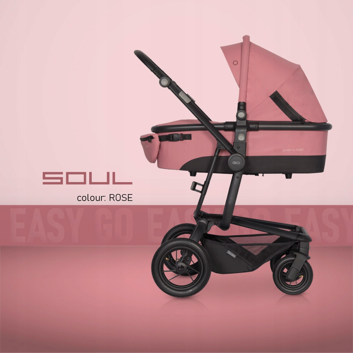 EasyGo Soul wózek 2w1 wielofunkcyjny 2x FOLIA Kolor Odcienie różu