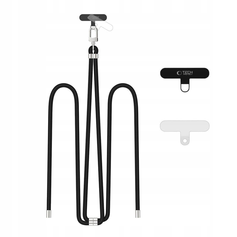 Pasek Smycz do telefonu Tech-Protect C7S Rope Crossbody Strap czarny