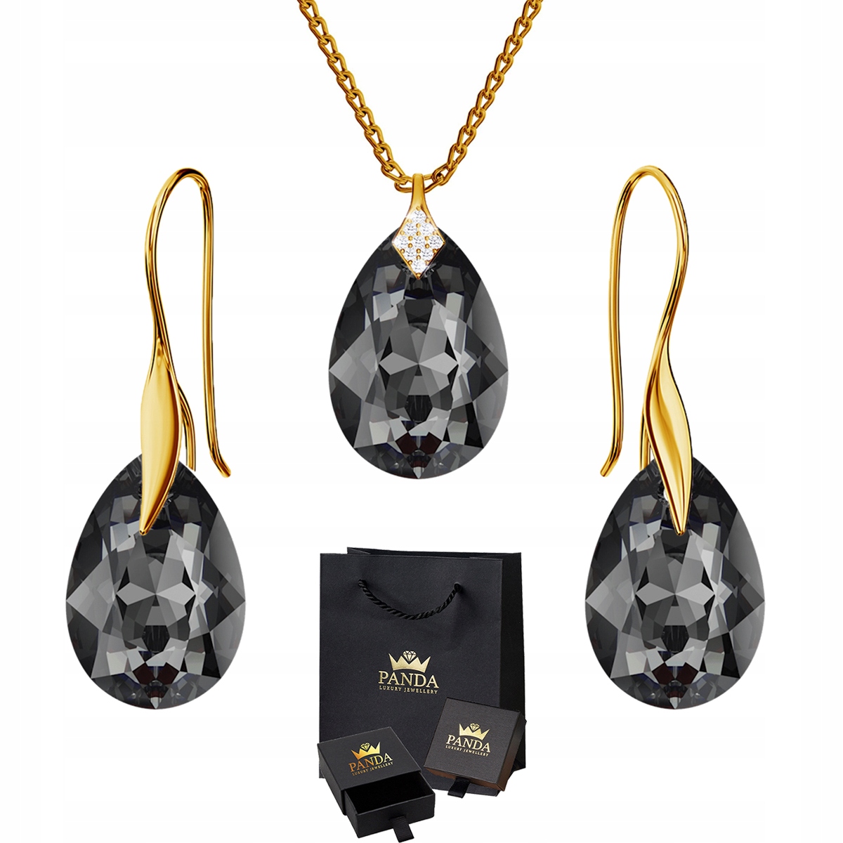 

Pozłacany Komplet Biżuterii Haki Swarovski Prezent