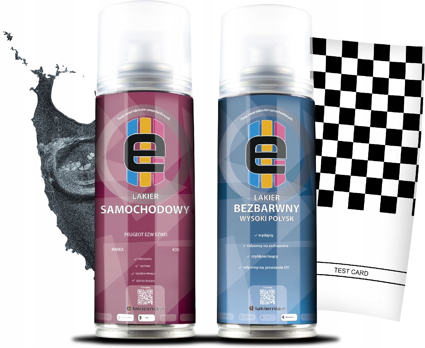 Zestaw Lakier Samochodowy w Sprayu Bezbarwny Peugeot Ezw Ezwd Gris Fer