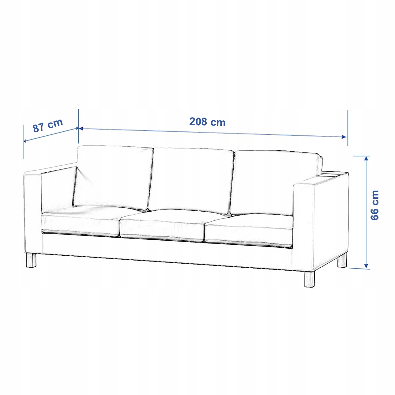 Potah na 3-místnou rozkládací pohovku Karlanda Ikea černý