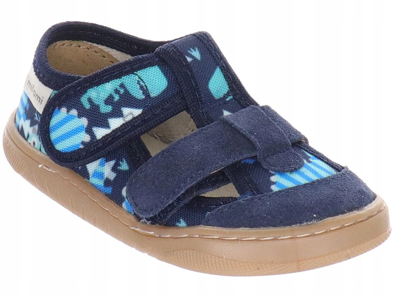 Milami Kapcie Pantofle Barefoot dziecięce Rzepy niebieski rozmiar 26