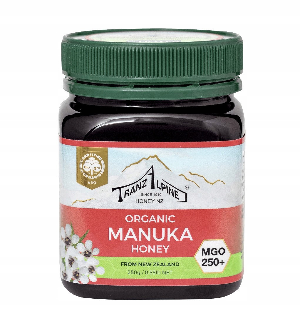 Miód manuka Mgo 250+ 250 g Tranzalpine (eko)