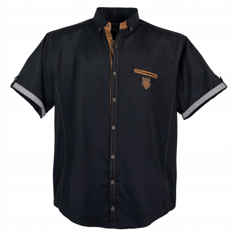 Lavecchia košile pánská 1128 nadměrná velikost 3XL černá