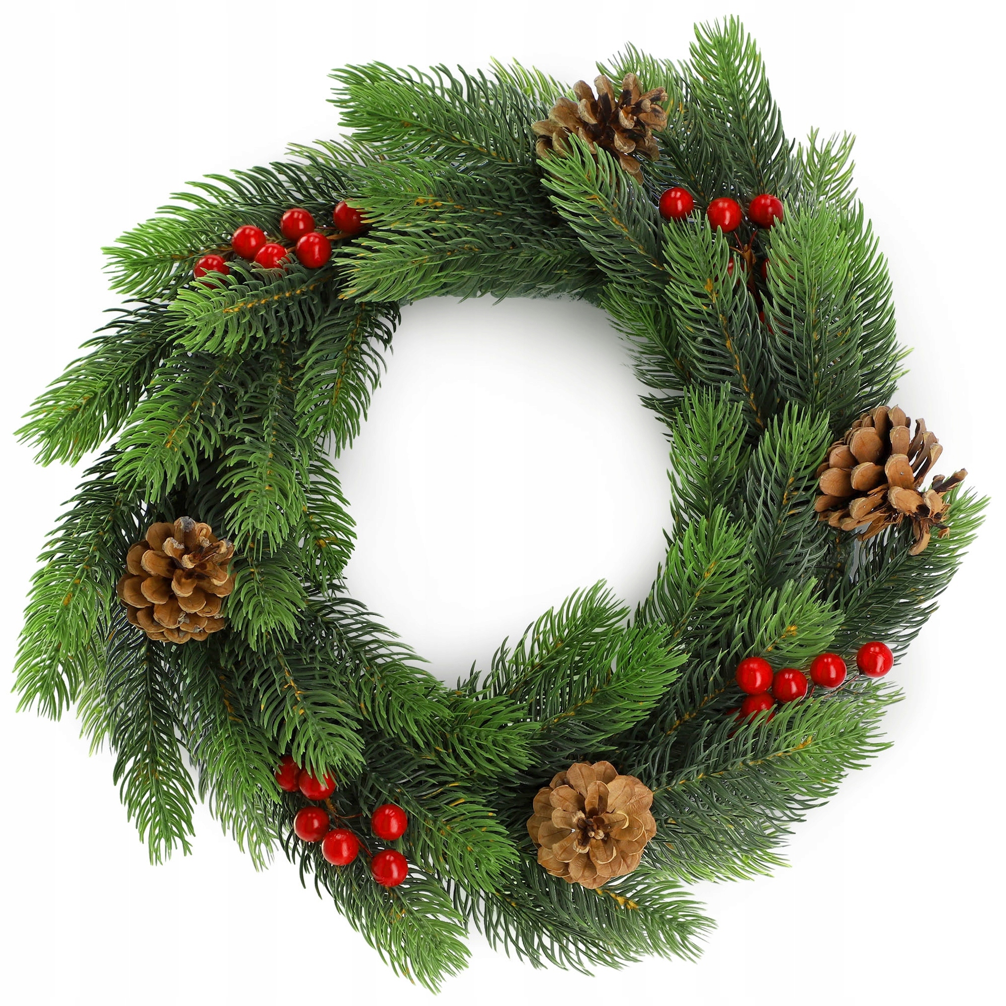 WIANEK ŚWIĄTECZNY STROIK NA DRZWI STÓŁ WIENIEC OZDOBA PREMIUM ŚWIĘTA 45 cm