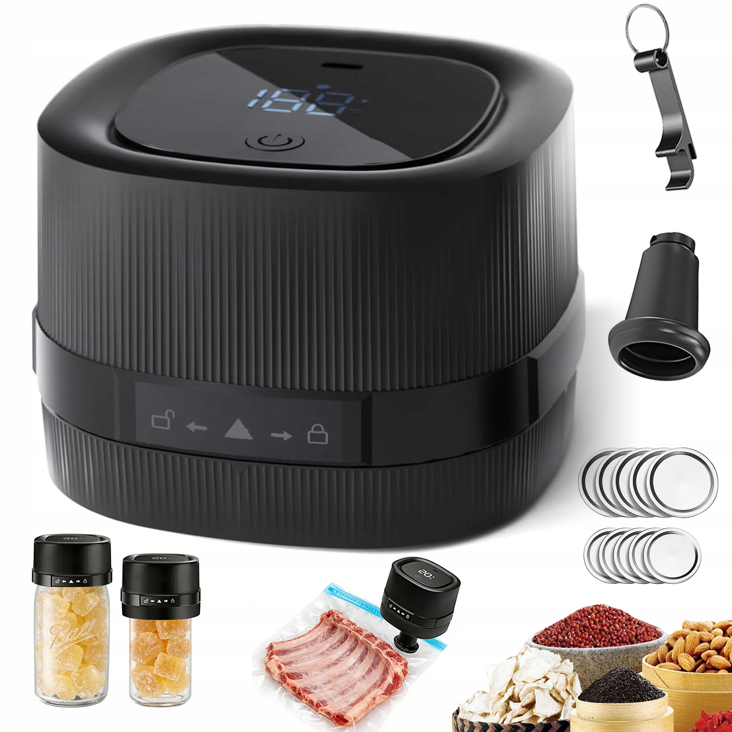 Maszyna Do Próżniowego Zamykania Słoików Akumulatorowa 50MIN Pracy