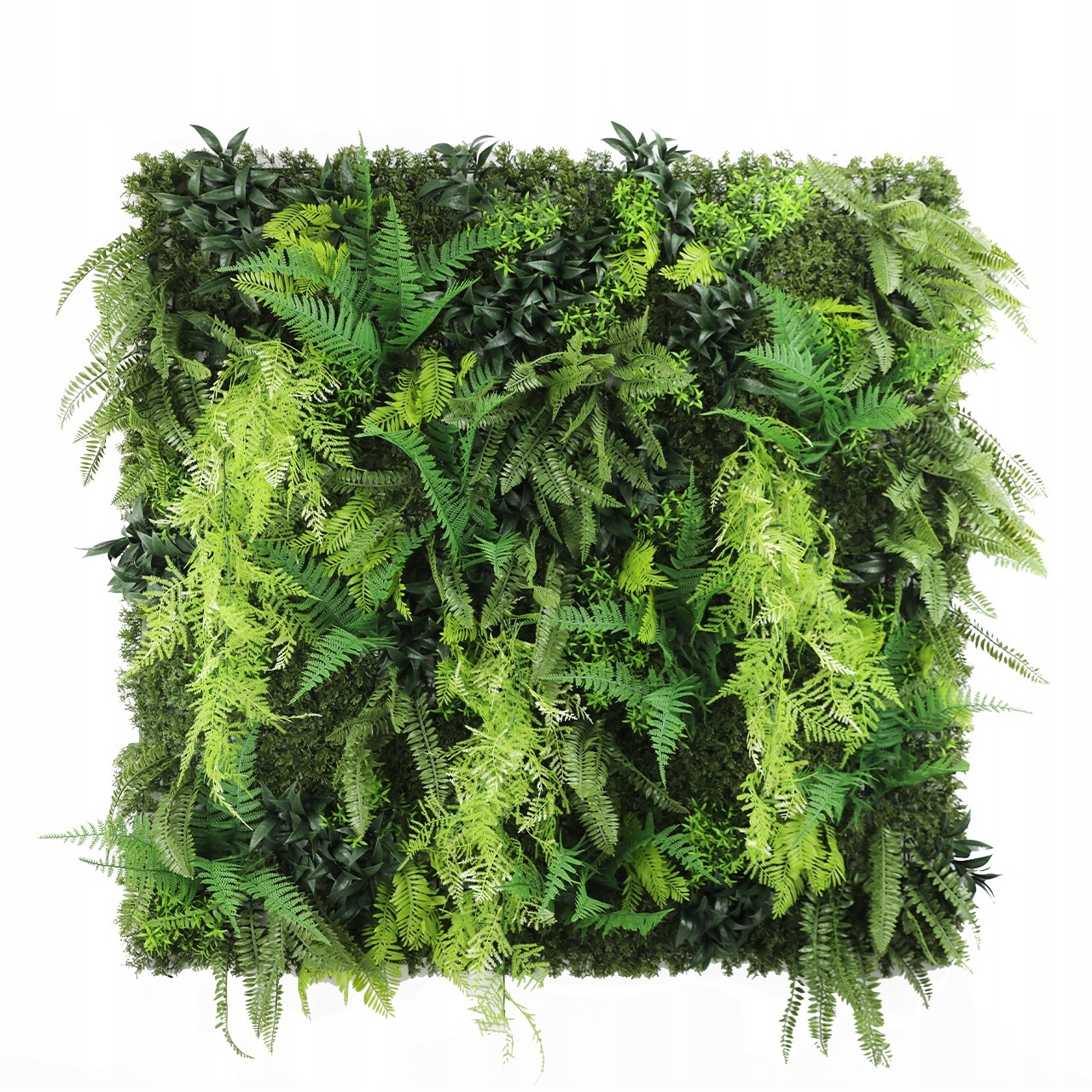 Umelá zelená stena s krytom na balkón Thicket 100 cm x 100 cm Uv