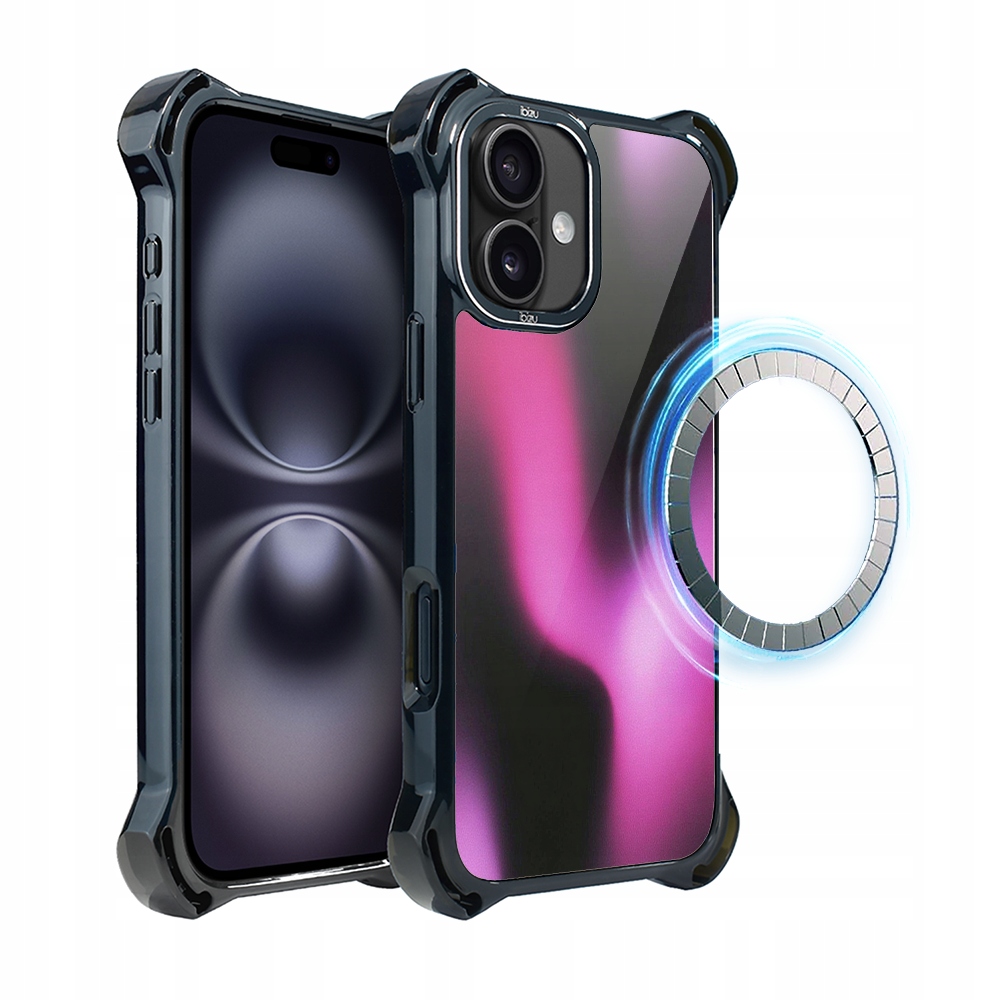 Pouzdro Ibizu DropGuard Ultra iPhone 16 s MagSafe, Magenta Flow