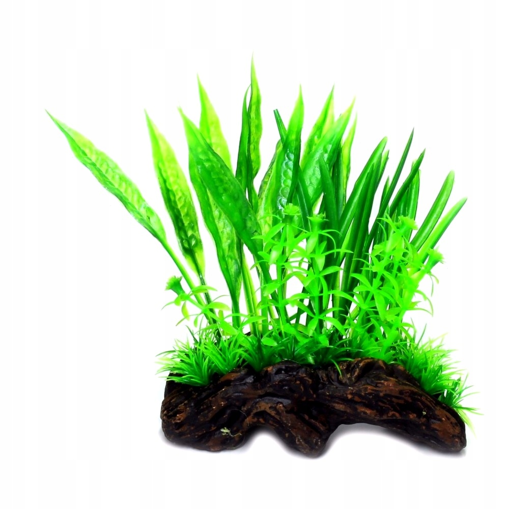 Levně Umělá Akvarijní Rostlina Rostlinka Kořen Ozdoba Do Akvária 17 CM