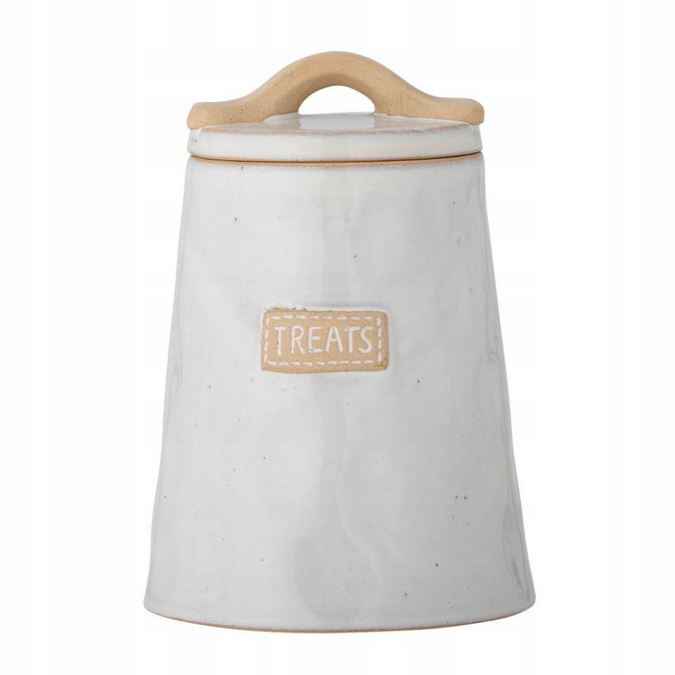 Levně Bloomingville Bandit Keramická nádoba na krmivo nebo pamlsky pro psa, bílá