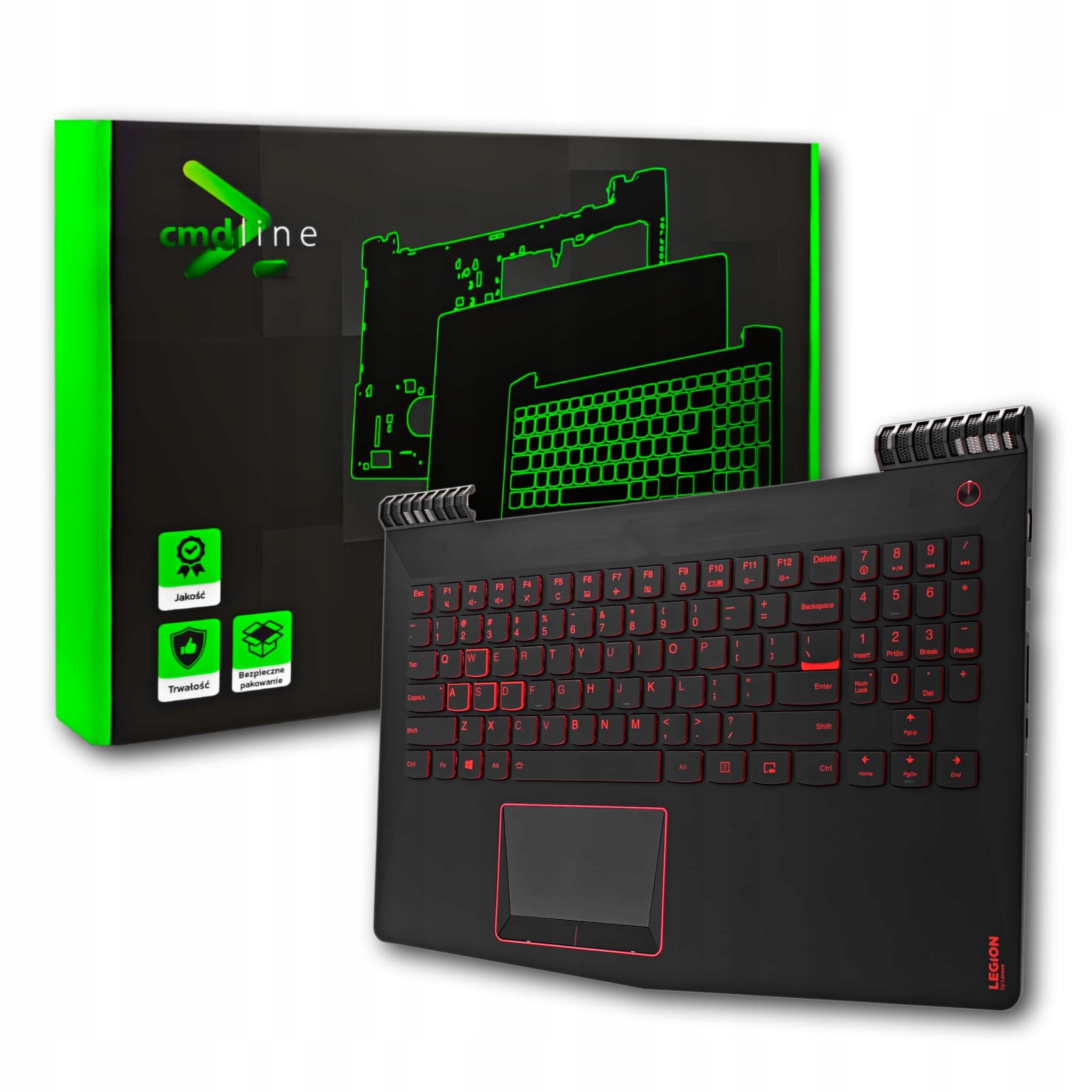Obudowa Palmrest Klawiatura Do Lenovo Y520-15IKBN Y520-15IKBM
