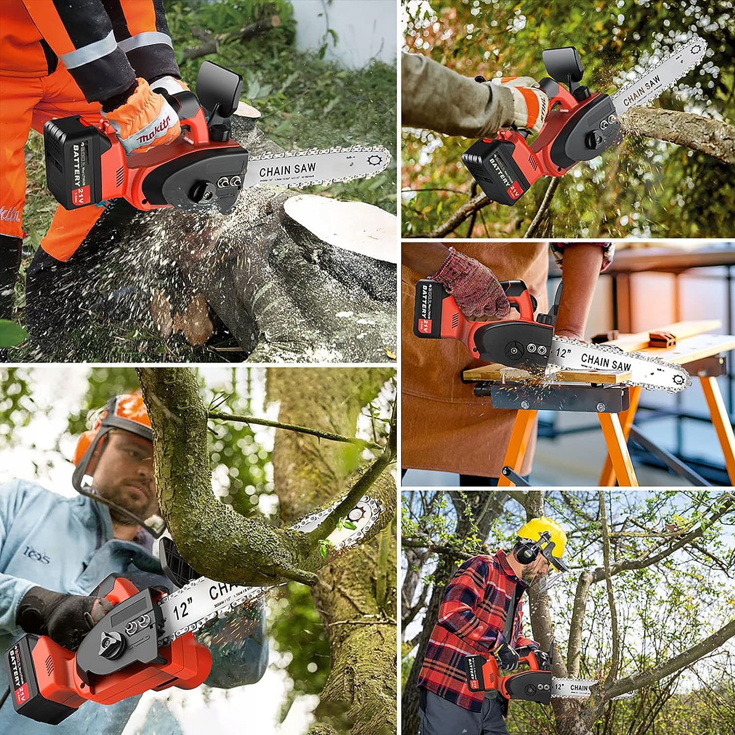 PIŁA ŁAŃCUCHOWA AKUMULATOROWA PILARKA 12 cali 21V 3,0Ah Podziałka łańcucha ('') inna