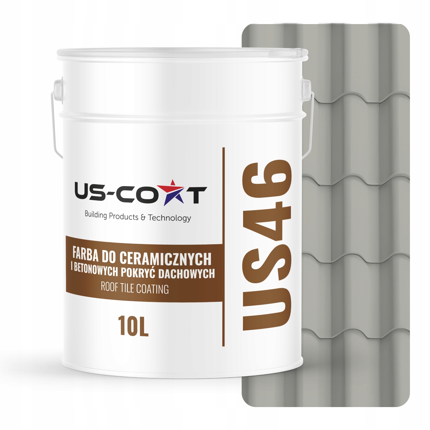 Povrchová Farba Na Keramickú Strechu 10 L Šedá Achátová RAL7038 Saténová