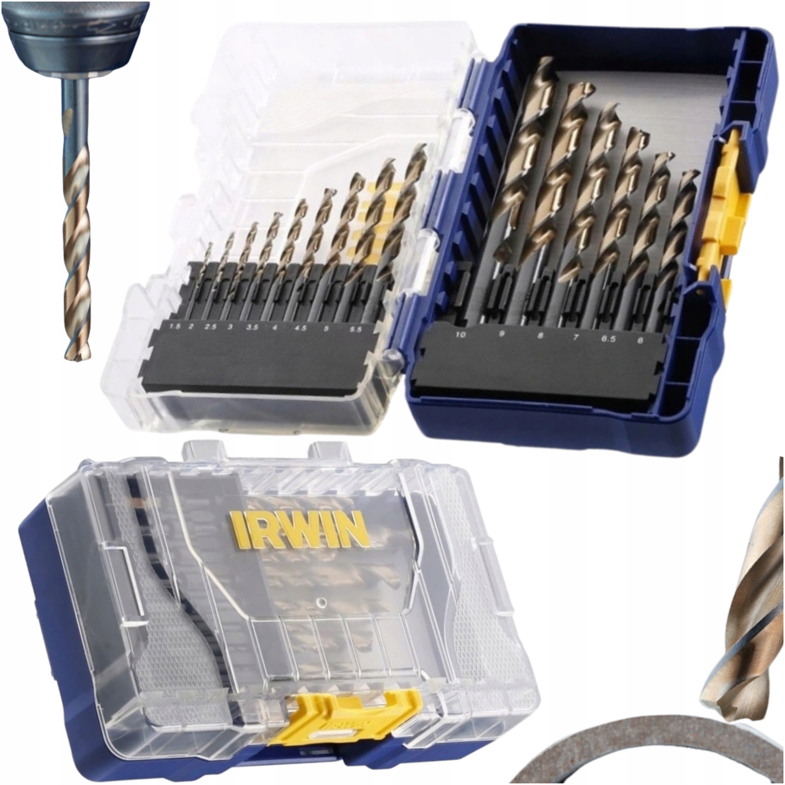 Irwin Zestaw Komplet Wierteł Wiertła Do Stali Metalu Turbomax (15szt.)