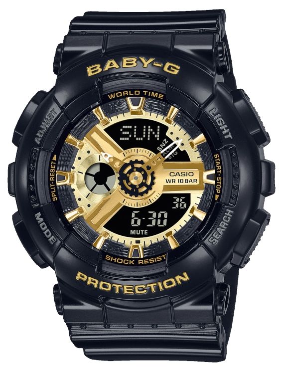 Sportovní dámské hodinky Casio Baby-G BA-110X Černé Gravírování Bonus