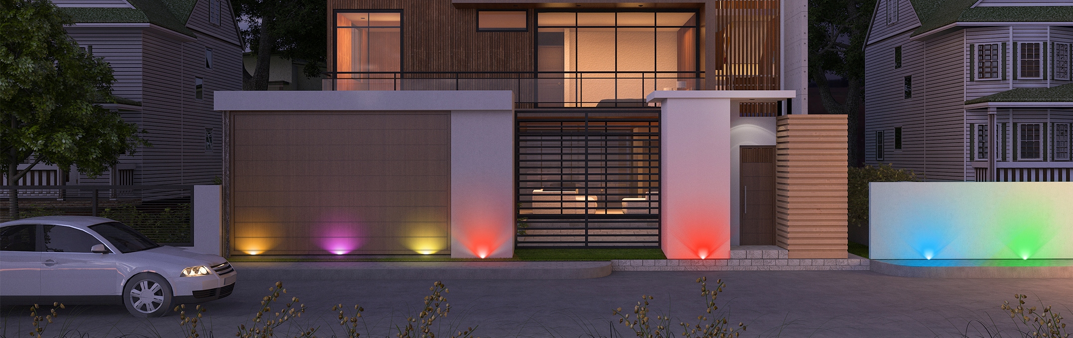 LAMPA OPRAWA LED NAJAZDOWA DOGRUNTOWA WPUSZCZANA STEROWANIE TELEFONEM Klasa ochronności III