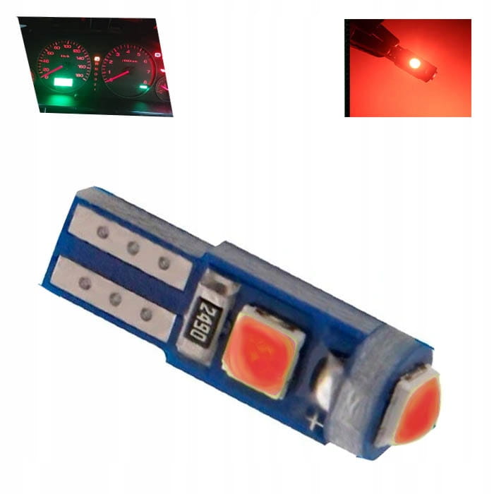 Żarówka W1.2W Led T5 R5 W3W 3SMD Mocna Cree Canbus