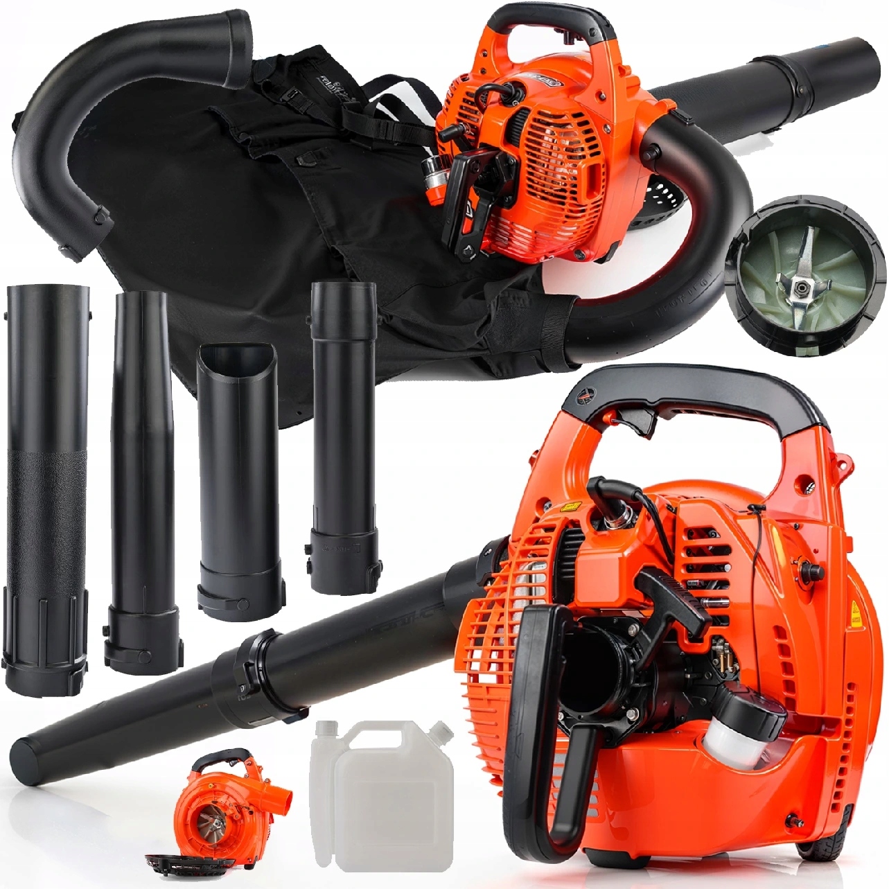 Benzínový záhradný fukár a vysávač s drvičom lístia a snehu 3,9 Hp