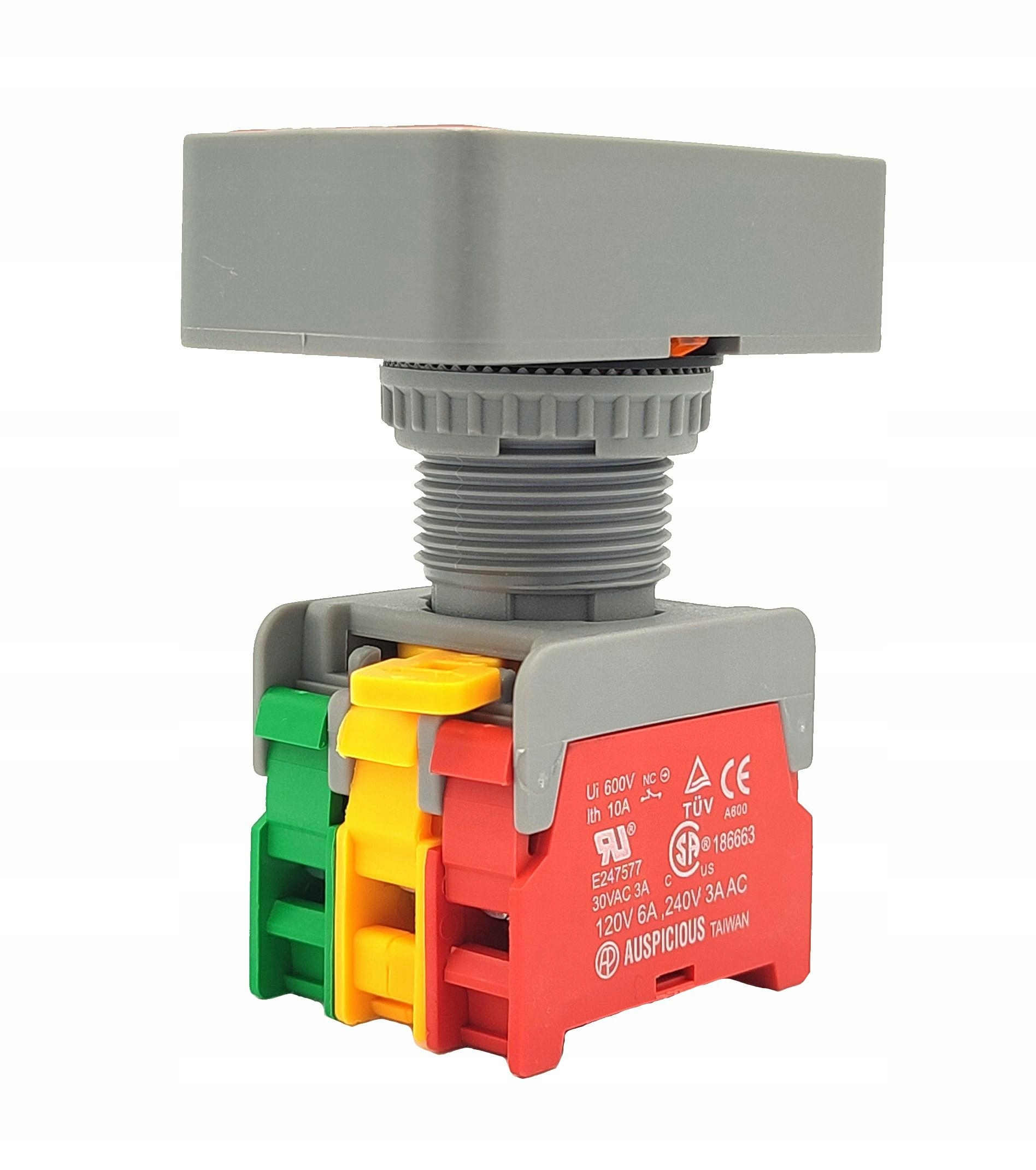 Przełącznik Start - Stop 22mm NC+NO powrotny AUSPI Producent Auspicious