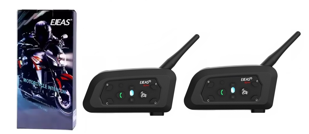 2X INTERKOM MOTOCYKLOWY EJEAS V6 PRO+ QUAD CROSS ZESTAW INTERKOMY MOTOCYKL