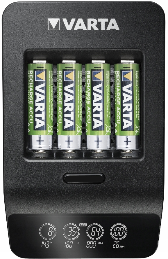

Ładowarka Varta LCD+ 4x Akumulatorki R6 Aa 2100mAh