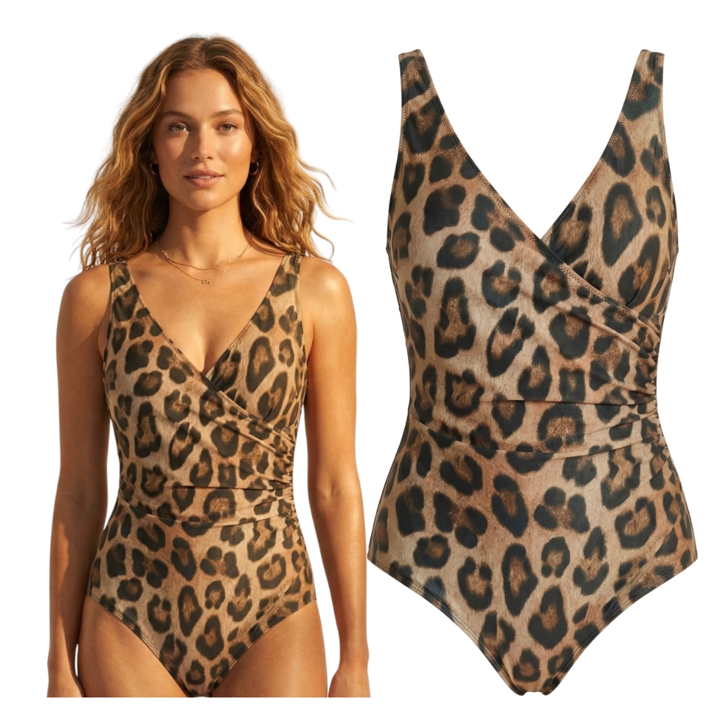 Dámské jednodílné plavky Plus Size Kostým 44 XXL Monokini