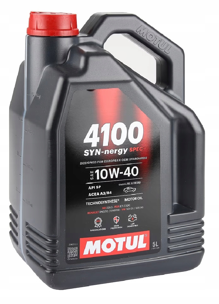 Olej Motul 4100 SYN-nergy Spec 10W40 5L dawniej Motul 6100 Synergie+ 5L