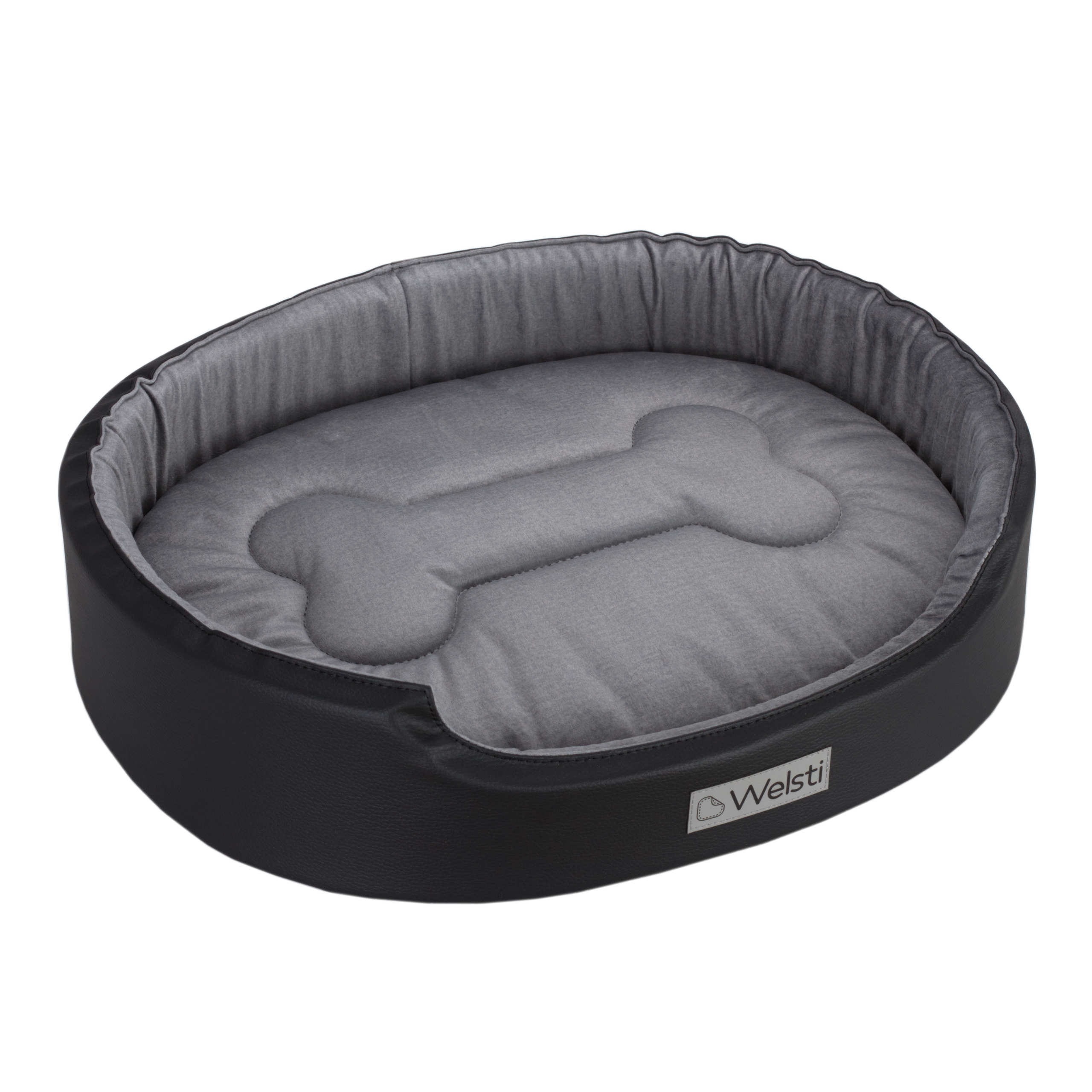 Levně Pelíšek z paměťové pěny potah pro psa Welsti šedé L 68x55