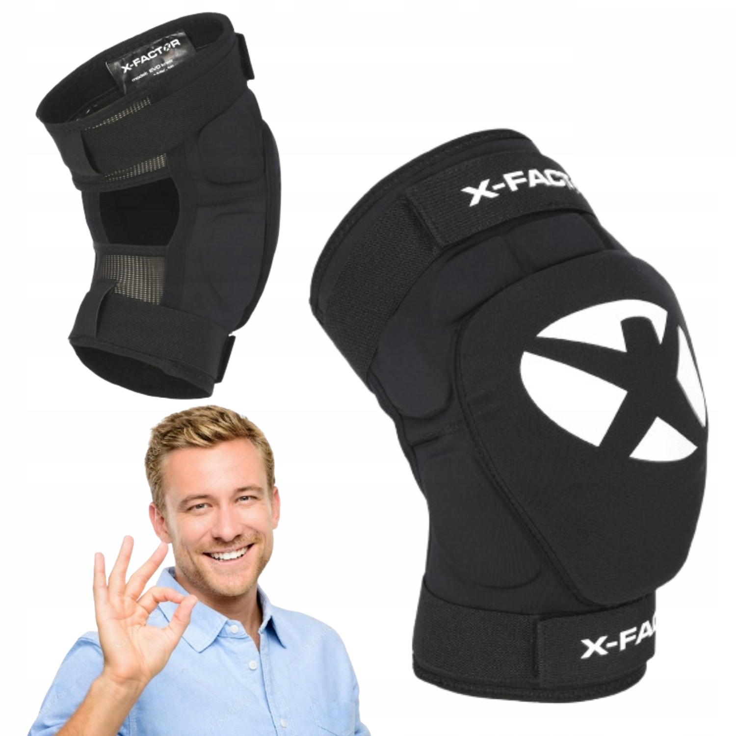 Ochraniacze Nakolanniki Siatkarskie Motocyklowe Czarne Rozmiar S/m X-factor