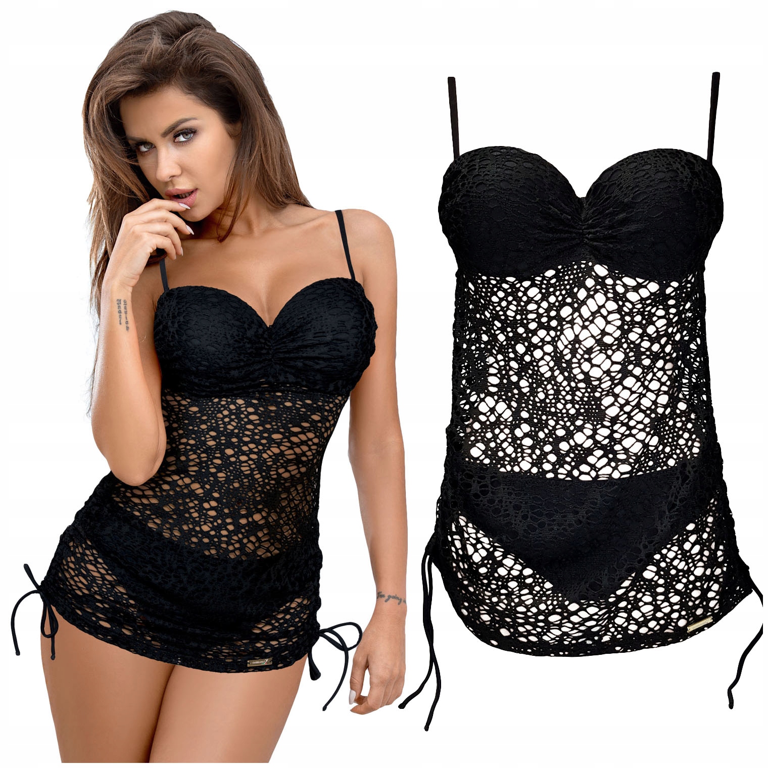 

Tankini strój kąpielowy czarny Gabbiano 42 XL