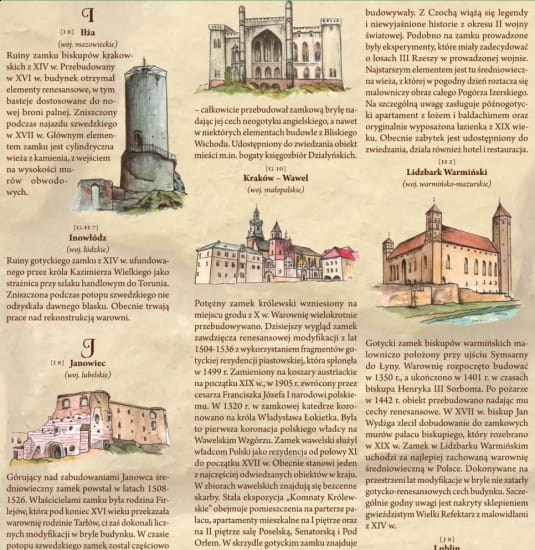 POLSKA 2024 MAPA TURYSTYCZNA ZAMKÓW - ZAMKI W POLSCE GALILEOS Tytuł MAPA ZAMKÓW POLSKI mapa turystyczno - samochodowa 1:900 000 STUDIO PLAN 2024