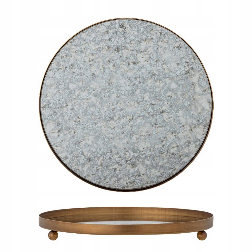 Bloomingville Glacier Dekorativní podnos se zrcadlovým interiérem 35 cm Zlatý