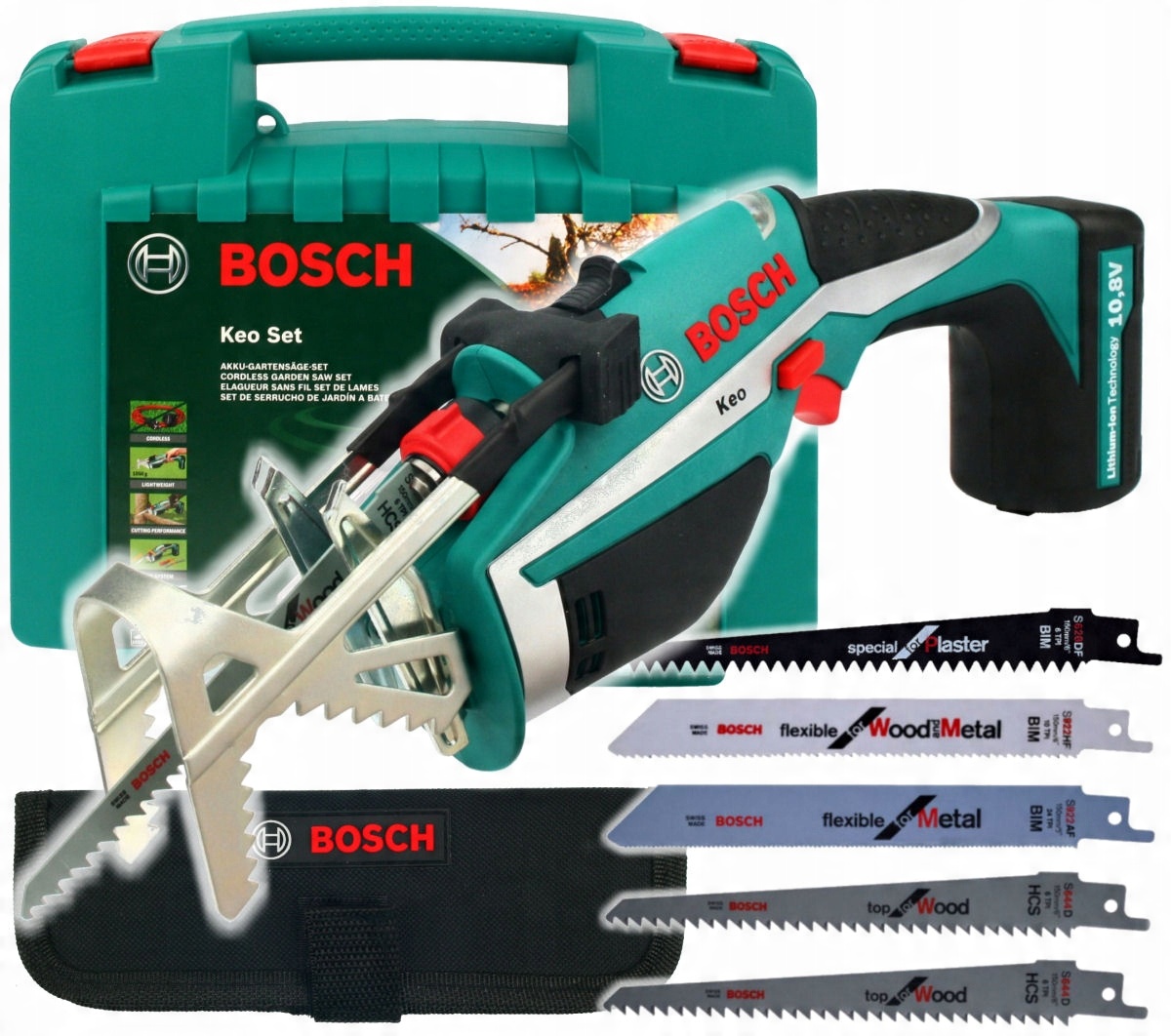 

Piła Ogrodowa Keo Bosch + 5 Brzeszczotów, Walizka