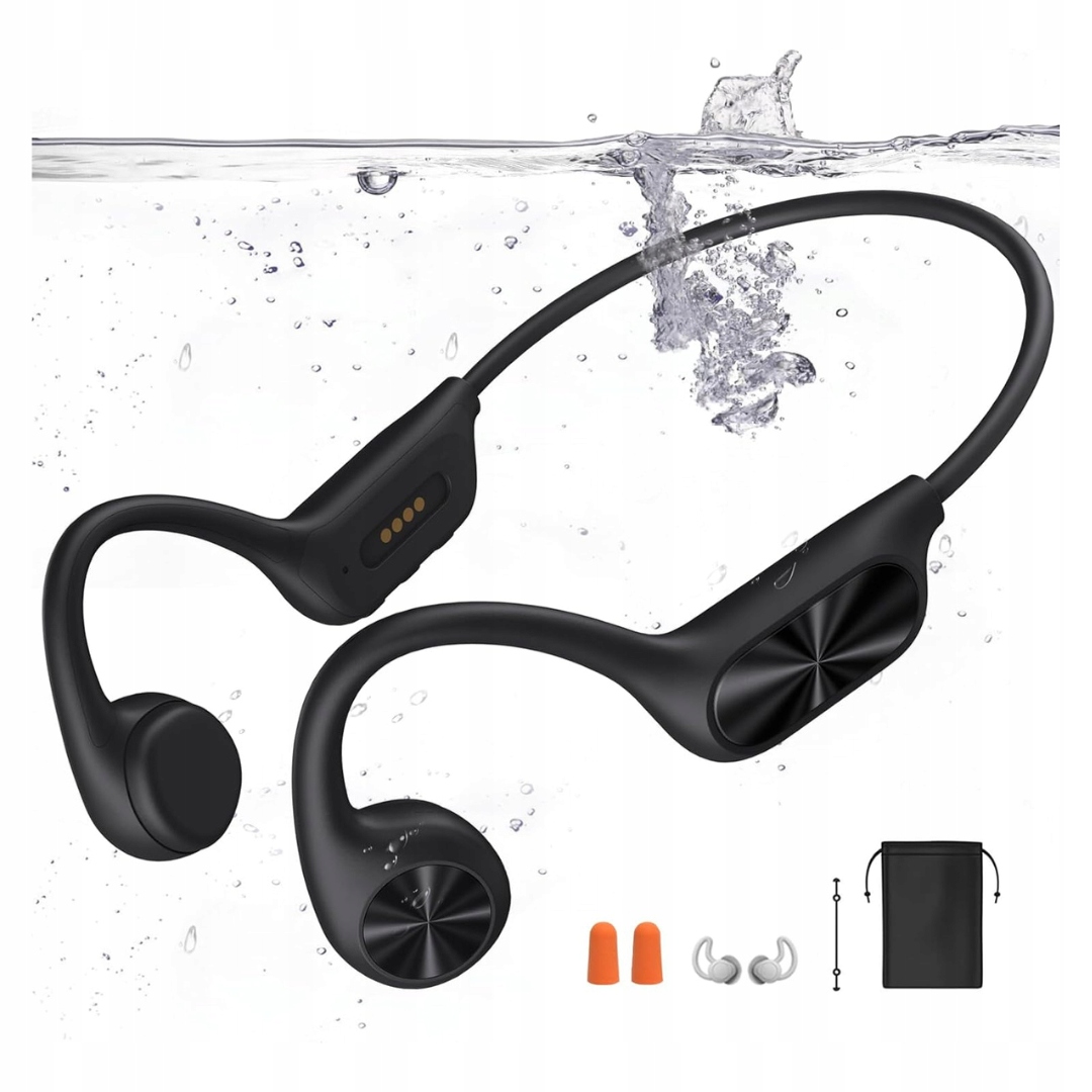 Sportovní sluchátka Sayrelances IPX8 kostní IPX8 Bt 5.4 32GB černá Dárek