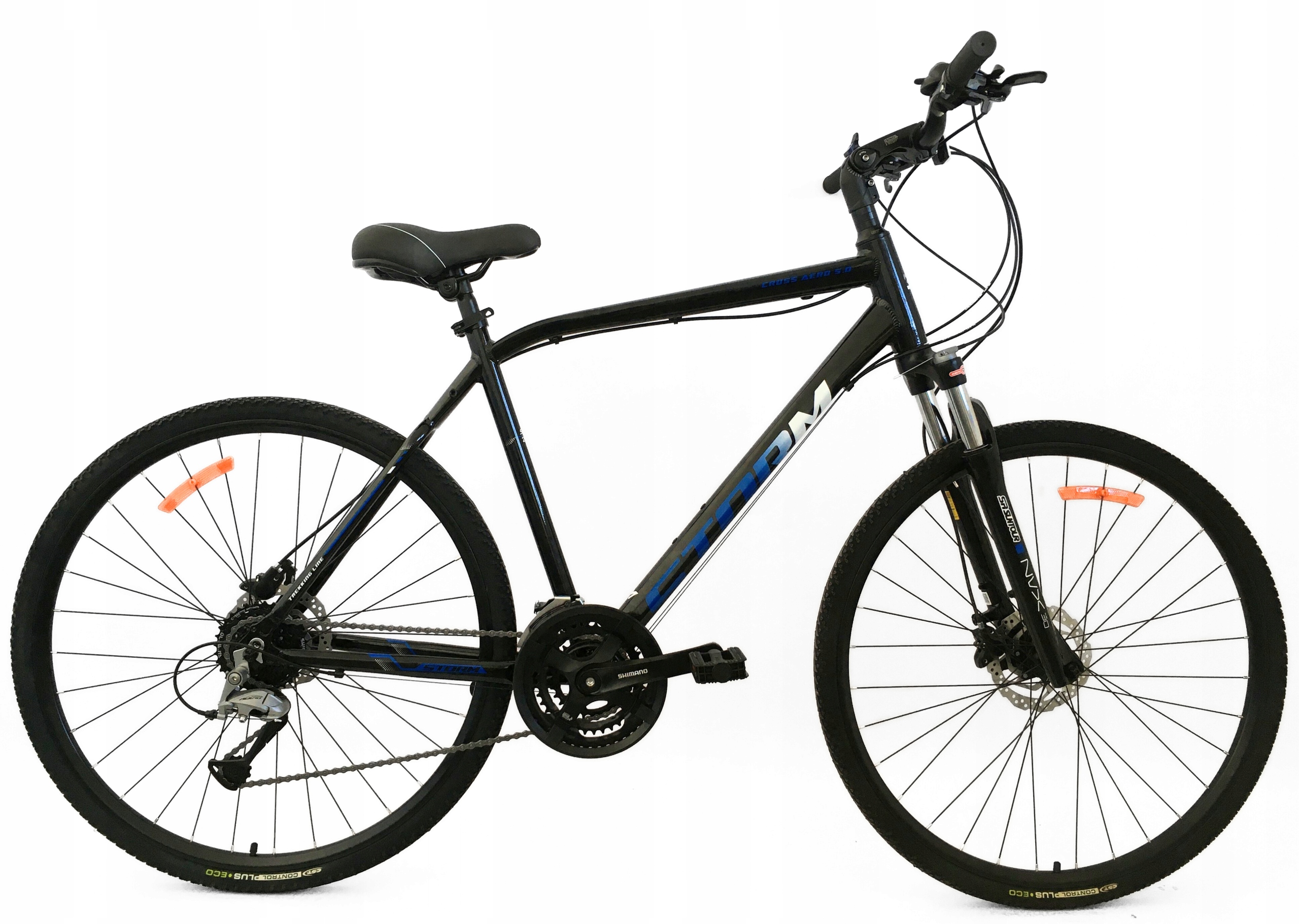 Rower Storm Cross Aero 5.0 Man czarny/niebieski 21