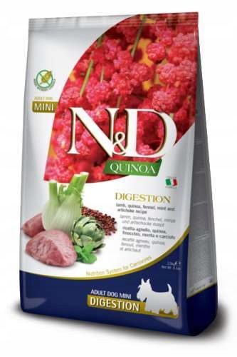Levně N&d Dog Quinoa Digestion jehněčí a fenykl ad mini 800 g