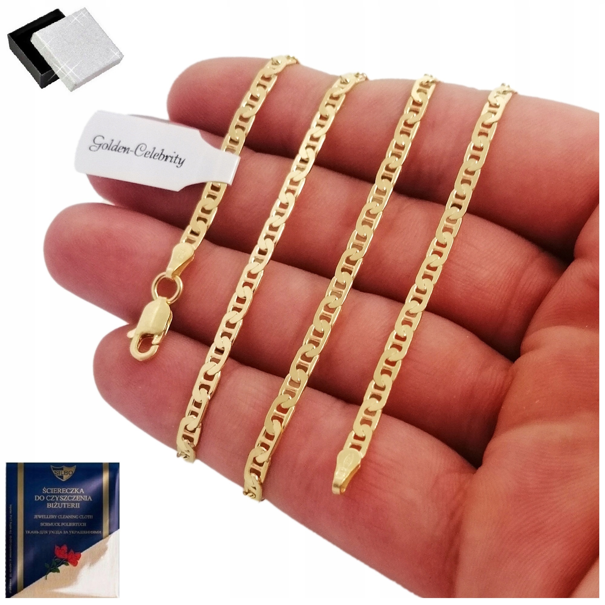 

Męski Złoty Łańcuszek Gucci 925/585 14K Gratisy