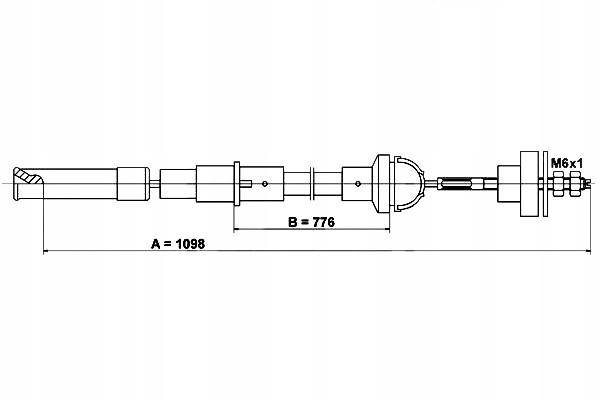 LINKA SPRZĘGŁA VW GOLF II JETTA II 1.0/1.3 08.83-1 Producent części ATE