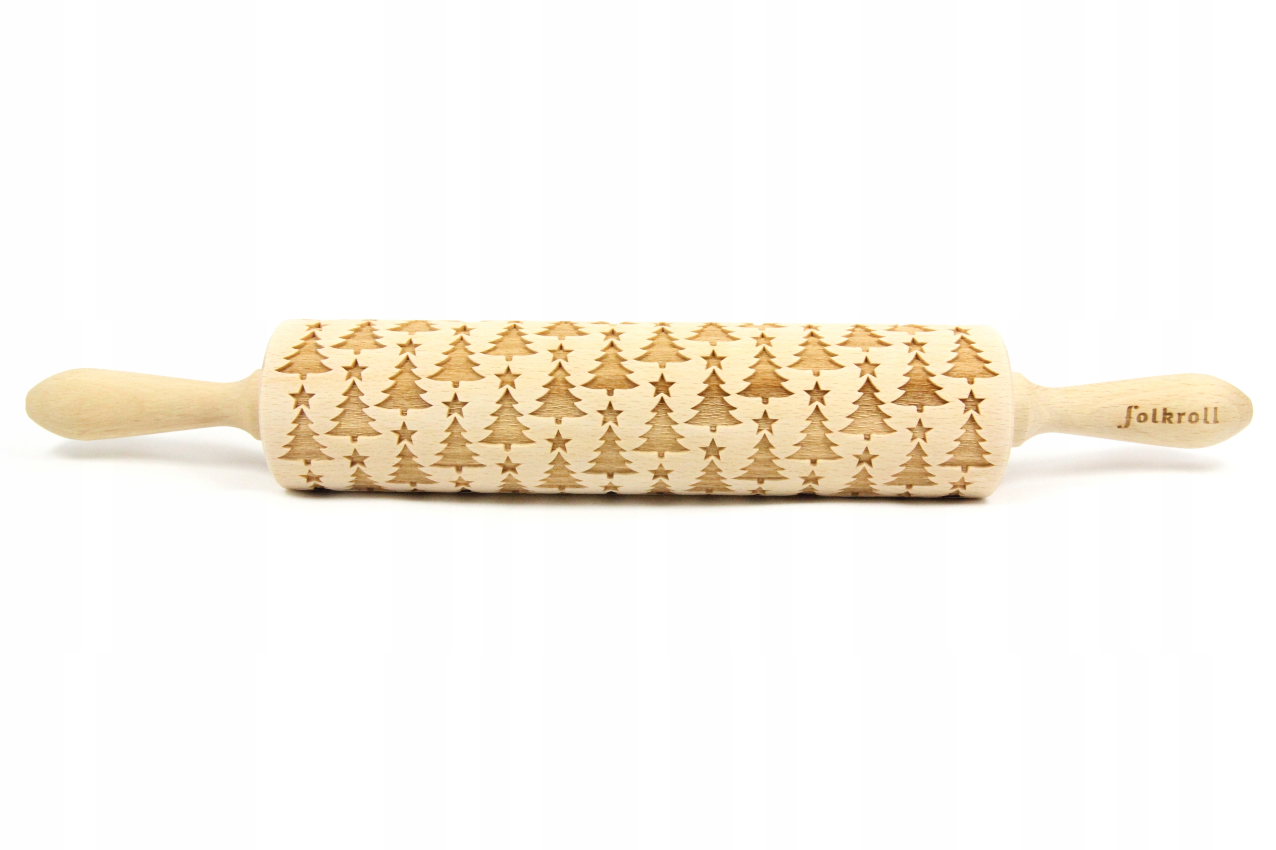 Wałek grawerowany wzór CHOINKI, duży