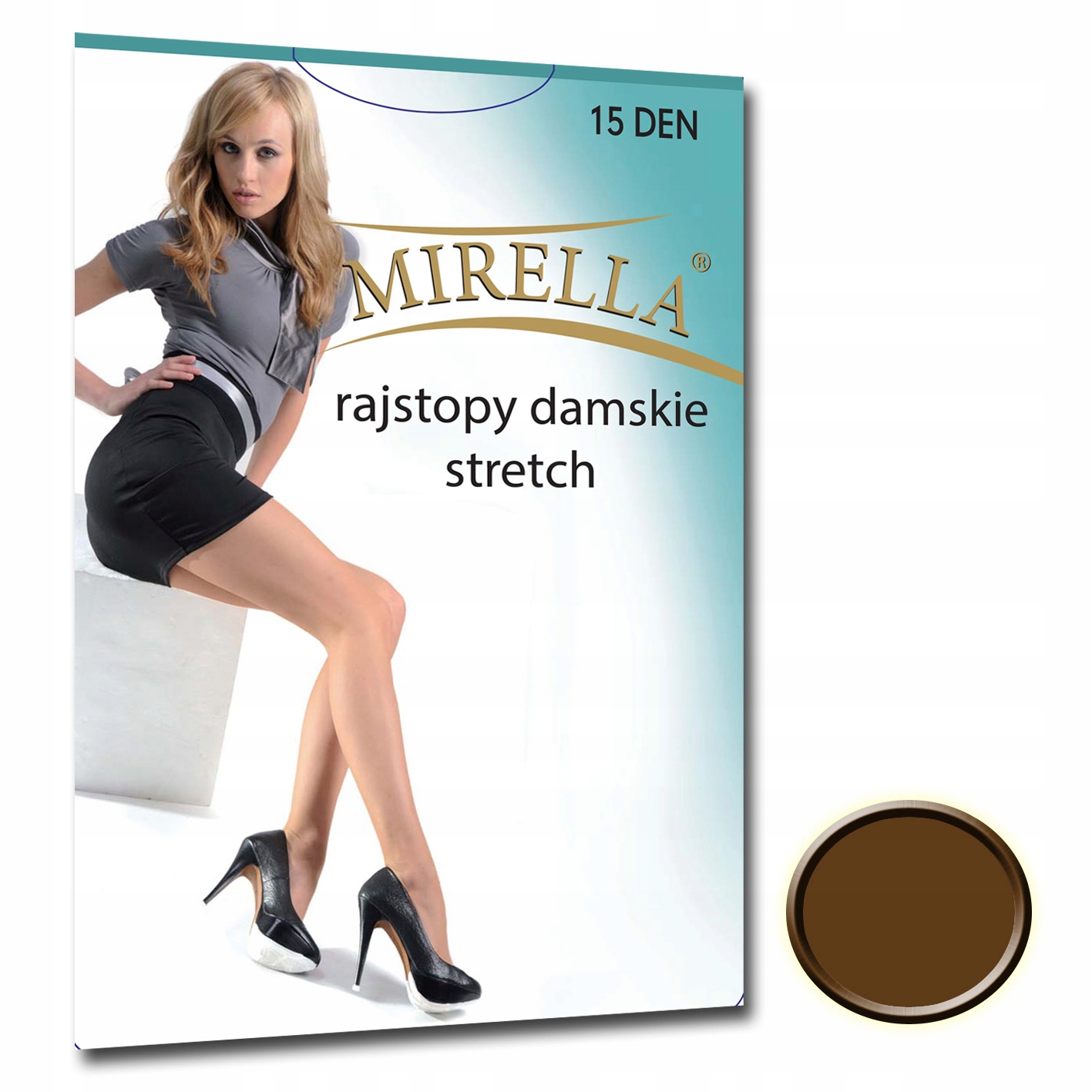 

Mirella Rajstopy stretch 15 den roz. 3/L Bronzo
