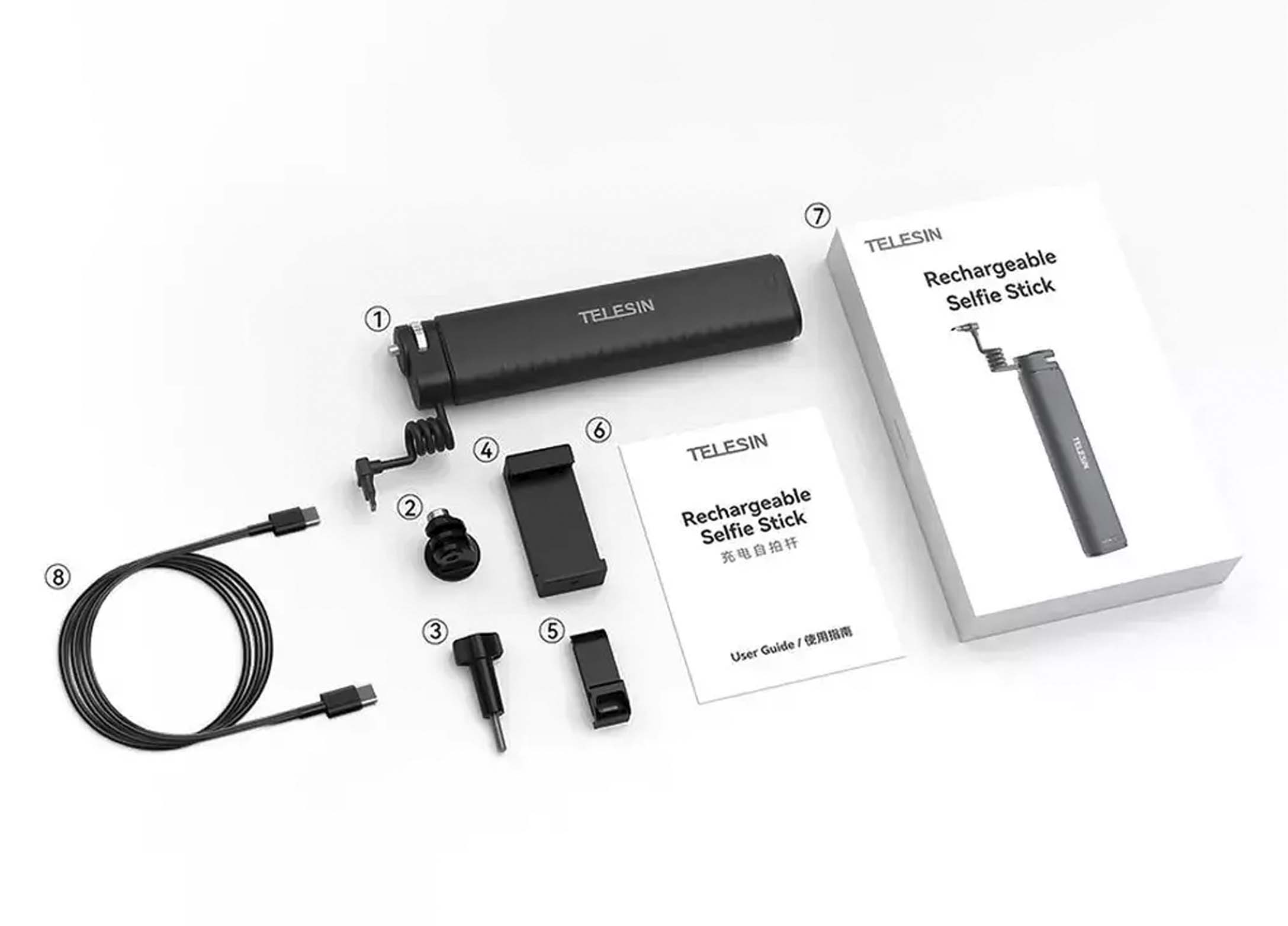 Selfie-stick Telesin TE-CSS-001 czarny Kolor czarny