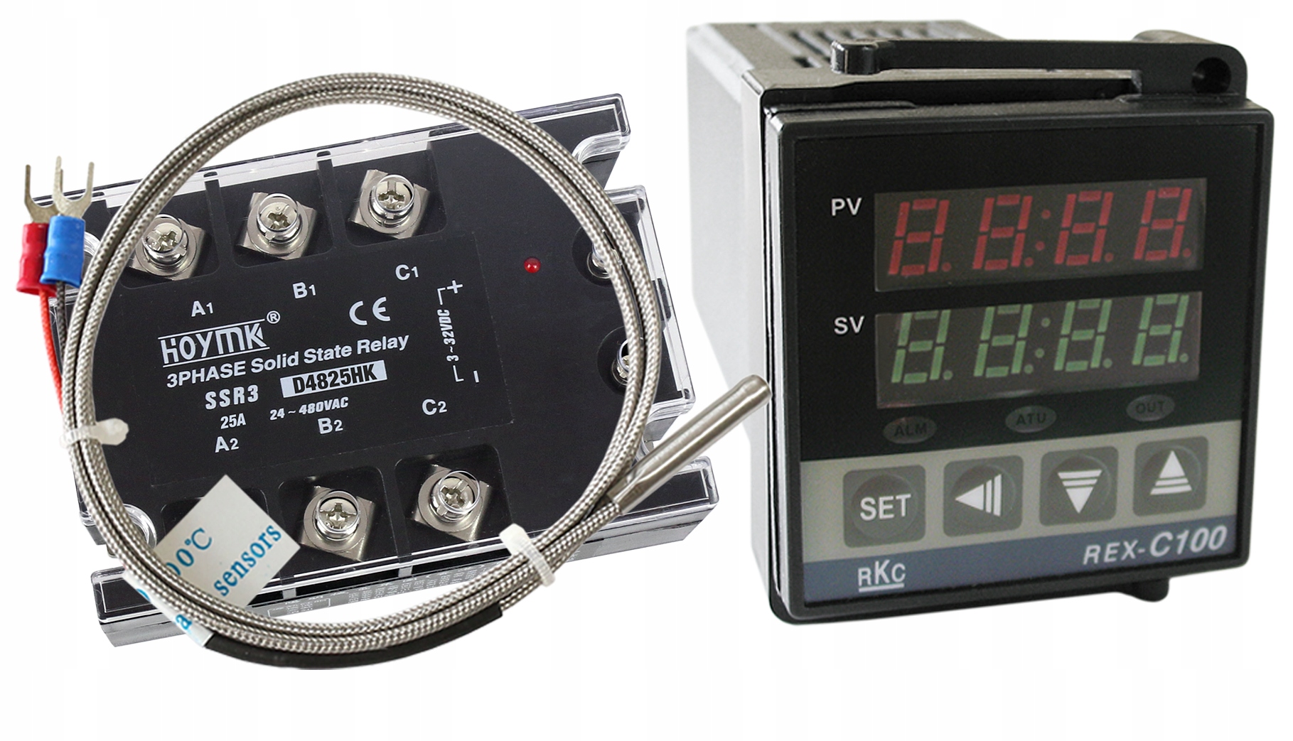 Regulátor Teploty Rex C100V Senzor Ssr 3F 25A