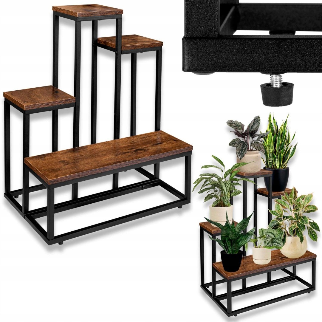 Držák Na Květináč kovový loft Antires Rustic stojan na květiny