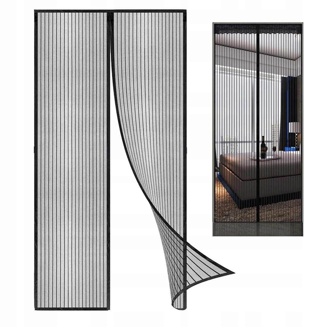 MOSKITIERA MAGNETYCZNA DRZWI 80/90/100 x 210/220cm