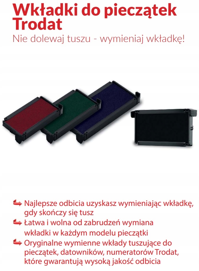 PIECZĄTKA TRODAT PRINTY 4912 RÓŻOWA+ PROJEKT GUMKI Rodzaj elementu stemplującego Gumka laserowa