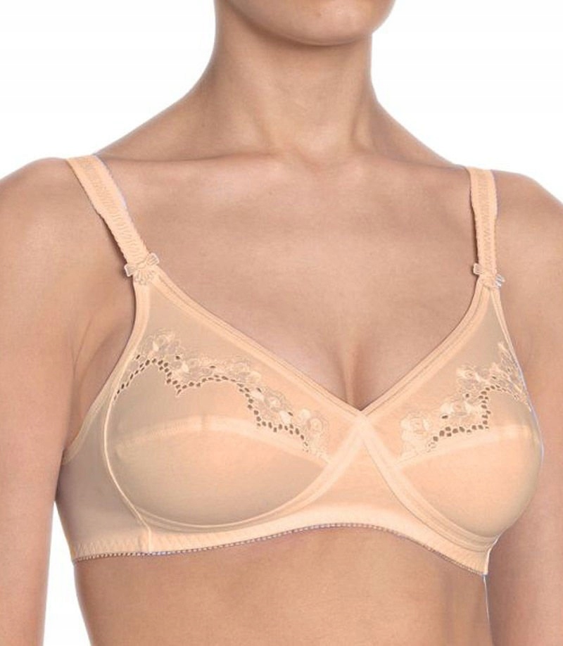 R62 Měkká béžová podprsenka bavlna Triumph Elasti Cross Cotton N 75C