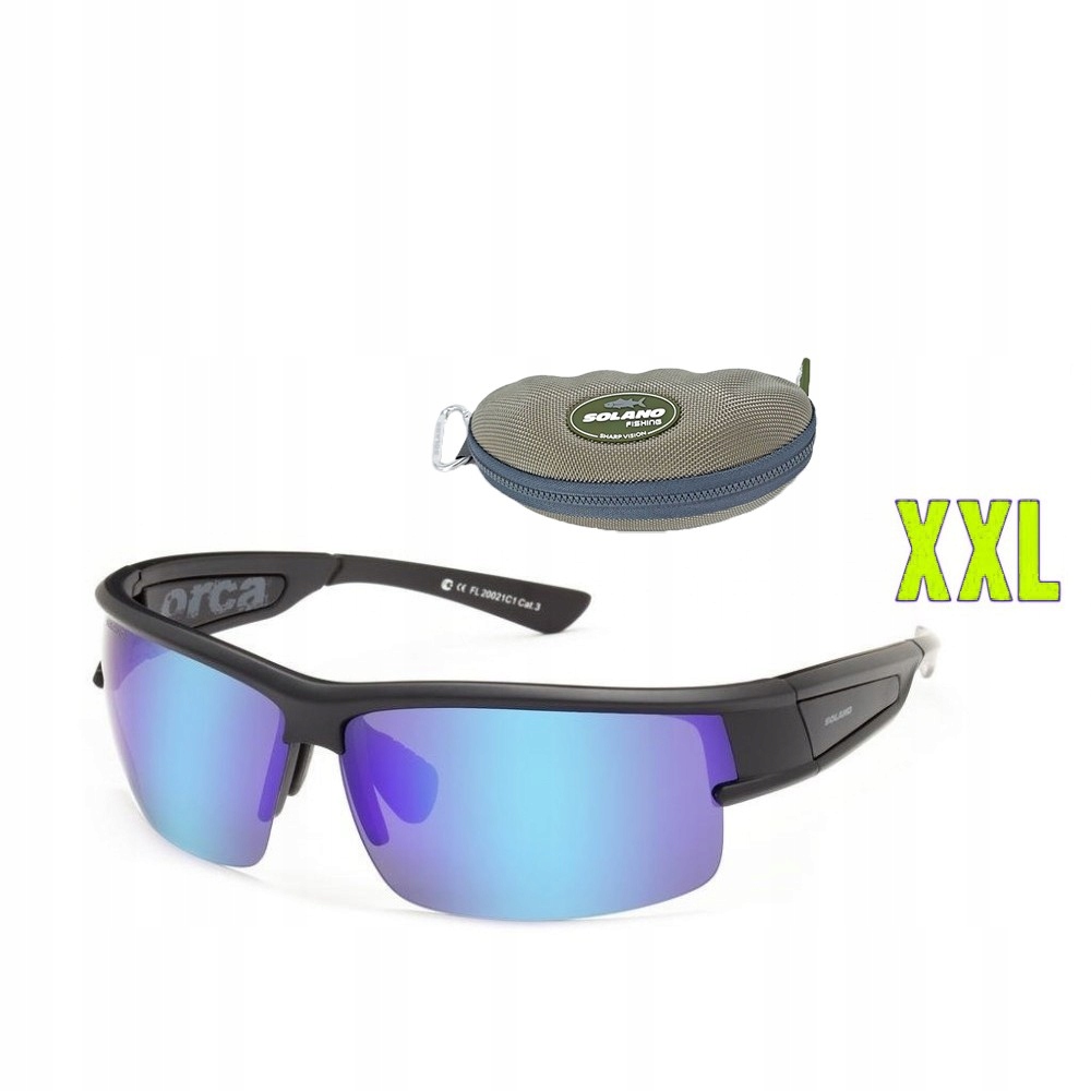 OKULARY POLARYZACYJNE SOLANO + ETUI FL 20021C1 XXL