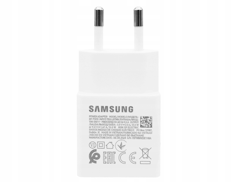 ORYGINALNA ŁADOWARKA SAMSUNG 15W 3A + KABEL TYP C GALAXY A34 A54 A14 5G Marka Samsung